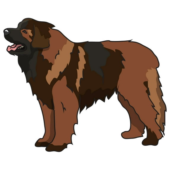 Leonberger Decal | Indoor/Outdoor | Dog Lover Super Cute Sticker for SUV Windows, Dorm Rooms, Bedroom, Offices | SignMission personalized gift | 36"