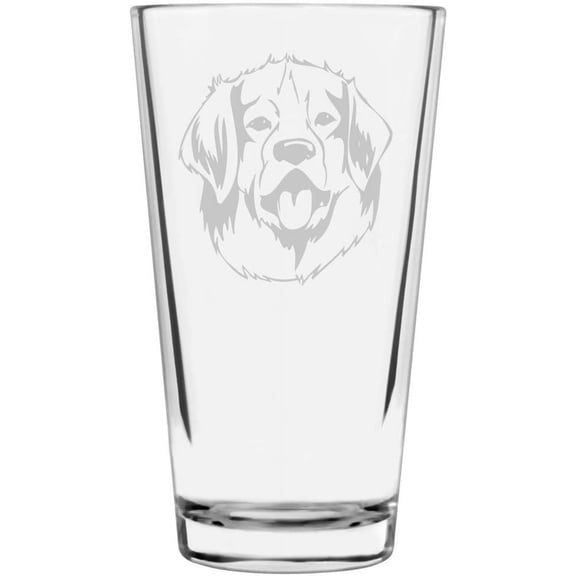 Leonberger Dog Themed Etched All Purpose 16oz Libbey Pint Glass