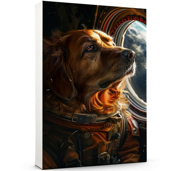 Leonberger Dog Wall Decor - Space Wall Decor - Space Wall Art - Funny Dog Wall Art Poster - Cute Dog Home Decor - Dog Themed Gifts