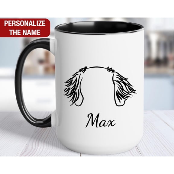 Leonberger Ears Outline Mug Leonberger Personalized Cup Leonberger Mug Leonberger Coffee C