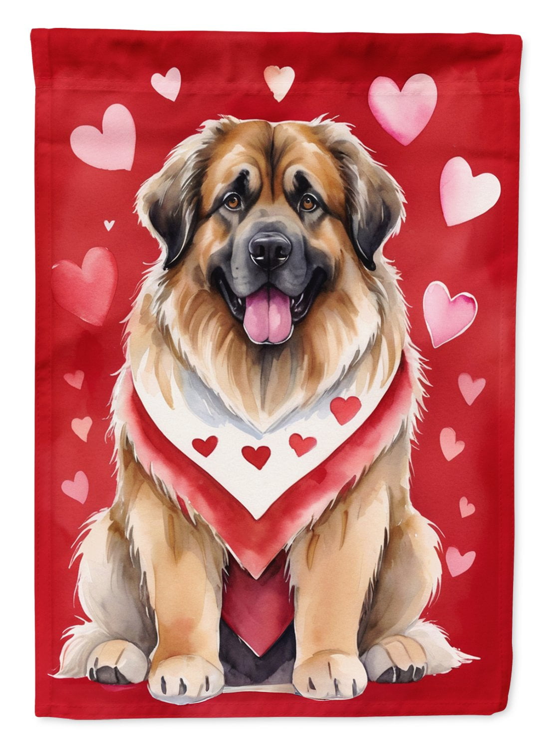 Leonberger My Valentine Garden Flag 11.25 in x 15.5 in