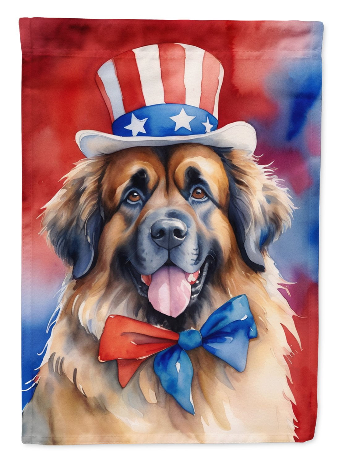 Leonberger Patriotic Garden Flag 11.25 in x 15.5 in