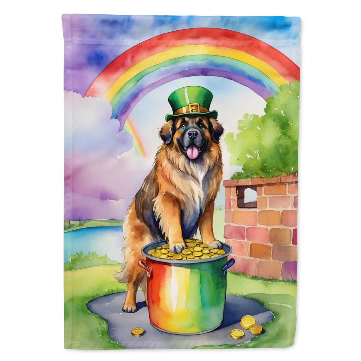 Leonberger St Patrick's Day Garden Flag 11.25 in x 15.5 in