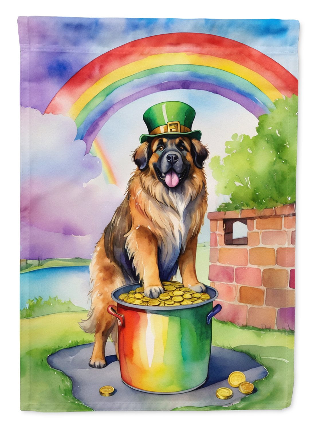 Leonberger St Patrick's Day House Flag 28 in x 40 in