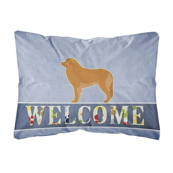 Leonberger Welcome Canvas Fabric Decorative Pillow