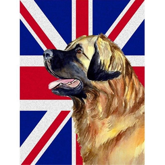 Leonberger With English Union Jack British Flag Flag Garden Size
