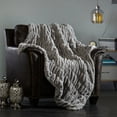 thumbnail image 1 of Leone Throw Blanket Cozy Super Soft Ultra Plush Decorative Shaggy Faux Fur, 1 of 6