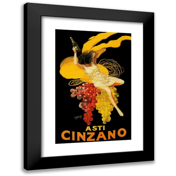Leonetto Cappiello 11x14 Black Modern Framed Museum Art Print Titled - Asti Cinzano (1910)