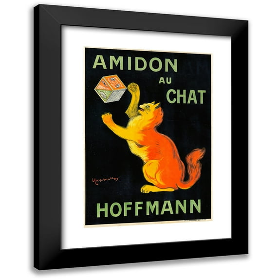 Leonetto Cappiello 11x14 Black Modern Framed Museum Art Print Titled - Chat Starch
