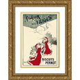 thumbnail image 1 of Leonetto Cappiello 11x14 Gold Ornate Wood Frame and Double Matted Museum Art Print Titled - Fleur Des Nieges (1905), 1 of 4