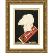 Leonetto Cappiello 11x14 Gold Ornate Wood Frame and Double Matted Museum Art Print Titled - Frigor, Cailler Chocolate (1929)