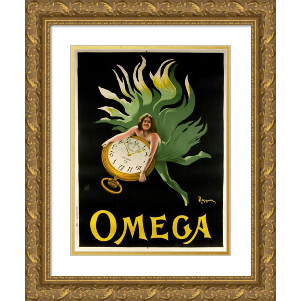 Leonetto Cappiello 12x14 Gold Ornate Wood Frame and Double Matted