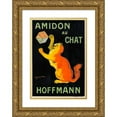 thumbnail image 1 of Leonetto Cappiello 14x18 Gold Ornate Wood Frame and Double Matted Museum Art Print Titled - Chat Starch, 1 of 4