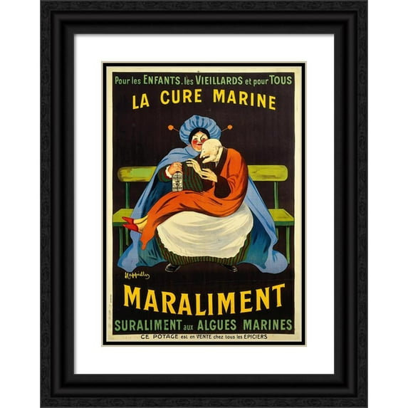 Leonetto Cappiello 18x24 Black Ornate Framed Double Matted Museum Art Print Titled: Maraliment (1920)
