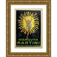 thumbnail image 1 of Leonetto Cappiello 18x24 Gold Ornate Framed and Double Matted Museum Art Print Titled - Vermouth Martini (1920), 1 of 4