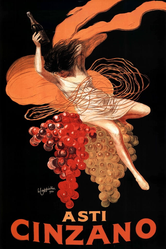 Leonetto Cappiello Asti Cinzano Art Deco Liquor Vintage French Wall Art Nouveau 1920 Booze Poster Print French Advertising Cool Wall Art Print Poster 12x18