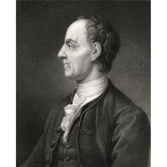 Leonhard Euler 1707-1783 Swiss Mathematician & Physicist From The Book Gallery of Portraits Published London 1833 Poster Print - 13 x 17