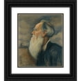thumbnail image 1 of Leonid Pasternak 12x14 Black Ornate Wood Framed Double Matted Museum Art Print Titled: Portrait of Leo Tolstoy, 1 of 5