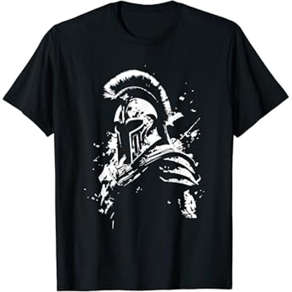 Leonidas Spartan Helmet Gym Sparta Workout Greek Warrior T-Shirt