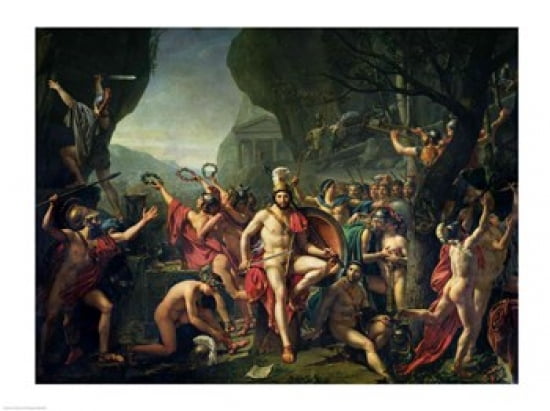 Leonidas at Thermopylae 480 BC 1814 Canvas Art - Jacques-Louis David (24 x 18)