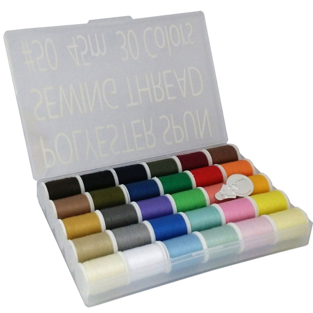 Leonis 30 Multicolor Handy Polyester Sewing Threads 45 m (50 yd) Each