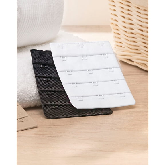 Leonisa Basics 2-Pack Bra Extenders (3 Row) for Women - Size Unique