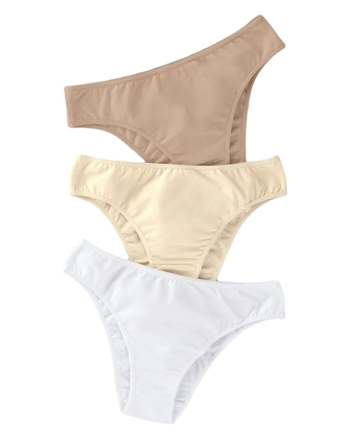 Leonisa Basics 3pack stretch cotton midrise bikini panties for Women Size S