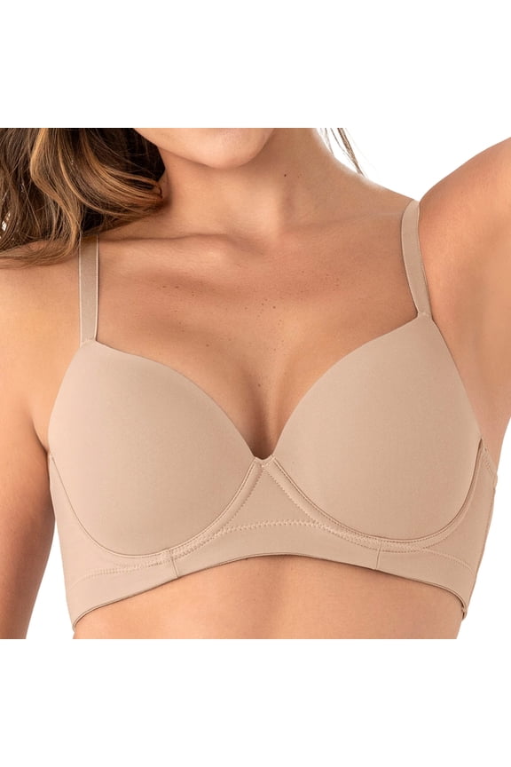 Full Coverage T Shirt Bra with Underwire - Back Smoothing Bras for Women