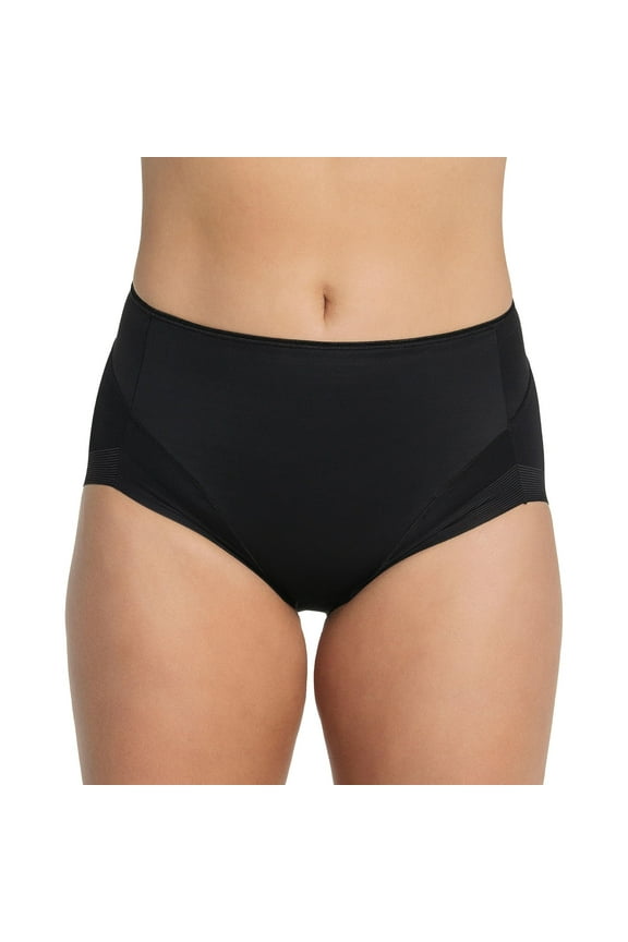Compression High Cut Underwear for Women - Seamless Tummy Control Panty Shaper Black