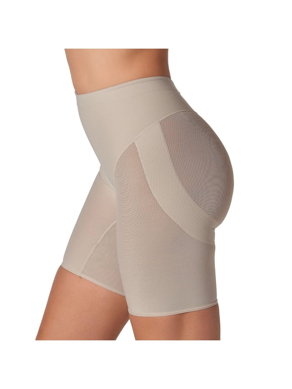Women's Firm Compression Butt Lifter Shaper Shorts 092011 - Light Beige. Size Large