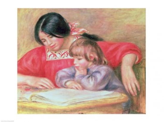 Leontine and Coco Canvas Art - Pierre-Auguste Renoir (24 x 18)