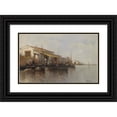 thumbnail image 1 of Leontine von Littrow 18x13 Black Ornate Wood Framed Double Matted Museum Art Print Titled - In the Lagoon, 1 of 5