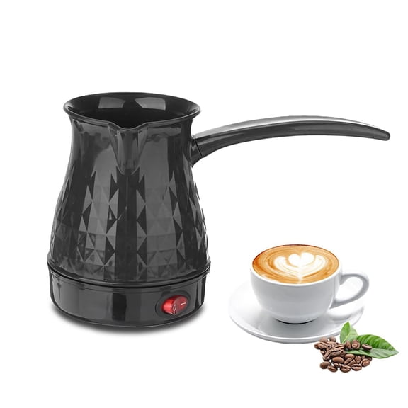 Leopacat Portable Turkish Coffee Pot - 600ml Electric Coffee Pot ABS and Stainless Steel Americano Kettle/Maker with Removable Anti Scald Handle for Heating Coffee Tea Milk,5-6 Cups Y101