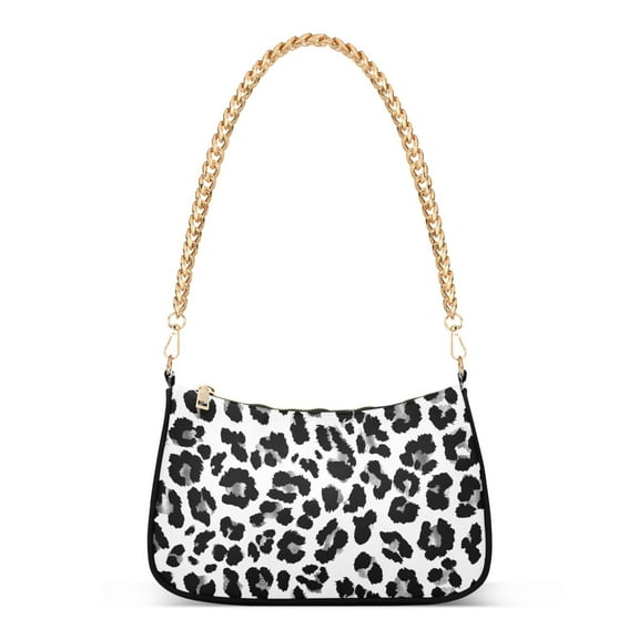 Leopard_1291277416 Womens Chain Shoulder Bag Tote Handbag Clutch Hobo Purse with Zipper for Travel Casual