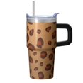thumbnail image 1 of Leopard 20oz Stainless Steel Tumbler with Handle and Straw – Insulated Travel Cup with Sliding Lid, 360° Full Wrap Printed Mug for Home, Outdoor & Sports Use, 1 of 6