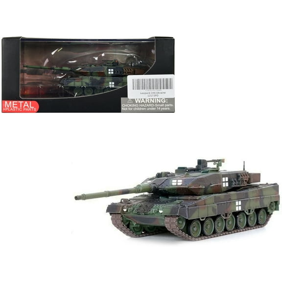 Leopard 2A6 Main Battle Tank Green Camouflage "Ukrainian Army" "Armor Premium" Series 1/72 Diecast Model by Panzerkampf