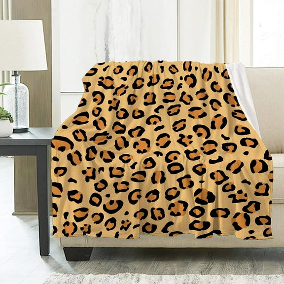 Leopard 3D Cheetah Animal Print Blanket Throw Flannel Fleece Microfiber Lightweight Soft Cozy Blanket for All Season in Home Bed Sofa Chairs Dorm Blanket for Teens