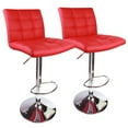 thumbnail image 1 of Leopard Adjustable Swivel Kitchen Dining Bar Stool,Set of 2,Red, 1 of 6