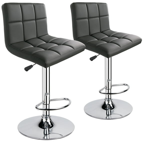 Leopard Adjustable Swivel Kitchen Dining Counter Bar Stool,Grey