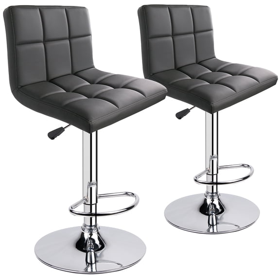 Leopard Adjustable Swivel Kitchen Dining Counter Bar Stool,Grey