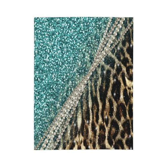 Leopard Animal Faux Fur Fleece Blanket Super Soft Cozy Throw Blanket, For Man Woman Old People & Kids Bedding Features - Super Soft 60"X50"