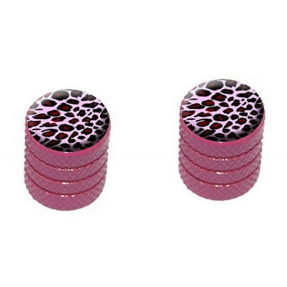 Leopard Animal Print Pink Bike Valve Stem Caps