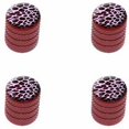 thumbnail image 1 of Leopard Animal Print Pink Tire Rim Wheel Aluminum Valve Stem Caps, Multiple Colors, 1 of 1