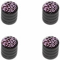 thumbnail image 1 of Leopard Animal Print Pink Tire Rim Wheel Aluminum Valve Stem Caps, Multiple Colors, 1 of 1