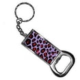 thumbnail image 1 of Leopard Animal Print Purple Keychain Key Chain Ring Bottle Bottlecap Opener, 1 of 1