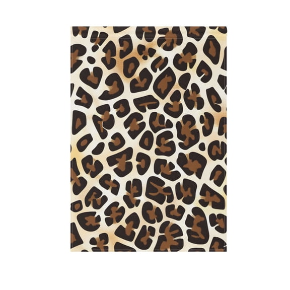 Leopard Animal Skin Garden Flag House Banner 12" x 18" Double Sided Outdoor Yard Decoration