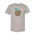 thumbnail image 1 of "Leopard Apple, Teacher Shirt, Gift For Teacher, Unisex Fit, Teaching Shirt, Leopard Print, Leopard Teacher Shirt, School Tee, Teacher Apple, Heather Stone, MEDIUM", 1 of 1