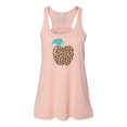 thumbnail image 1 of "Leopard Apple, Teacher Tank Top, Teacher Racerback, Gift For Teacher, Women's Racerback, Soft Bella Tank, School Tank Top, Back To School, Peach, LARGE", 1 of 1