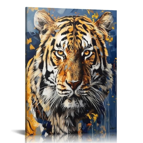 Leopard Art Print, Animal Painting Wall Art Abstract Artwork, Colorful Wildlife Prints Decor (11x14 inches (Unframed), Leopard) 12 * 16 inches/16 * 20 inches