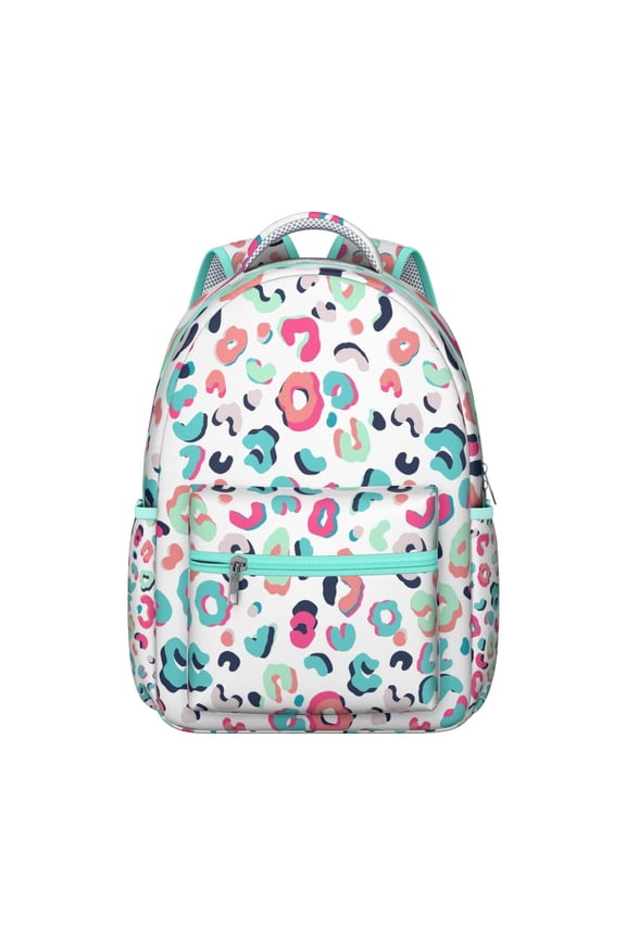 Leopard Backpack for Students Unique Abstract Animal Print with Texture Fashion Travel School Bag